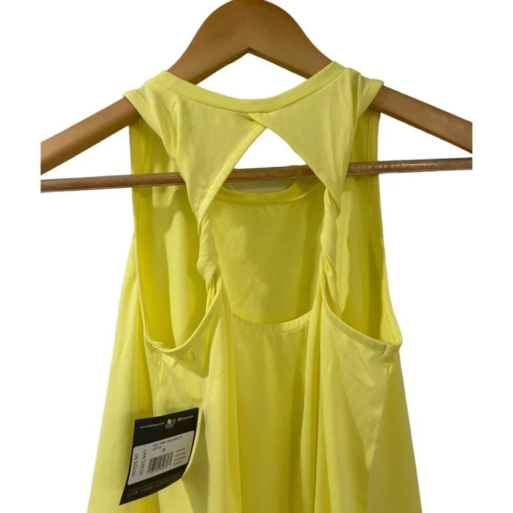 Eddie Bauer Girls Trail Twist Tank Top Yellow Medium NWT